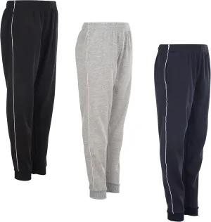 Power Forward Boys Youth Warm Fleece Elastic Waist Joggers Sweatpants 3 Pack