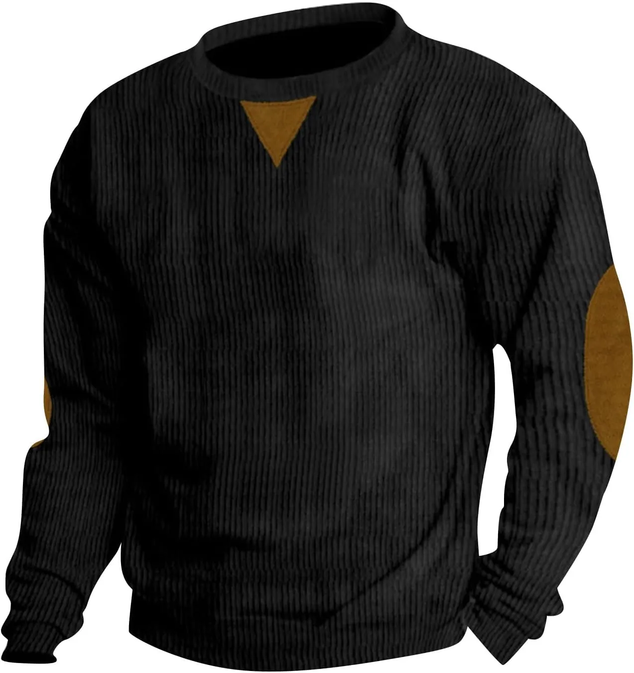 RTRDE Men's Sweatshirts Crewneck Corduroy Pullover Sweatshirt Crewnecks Long Sleeve Casual Sweatshirts, S-3XL