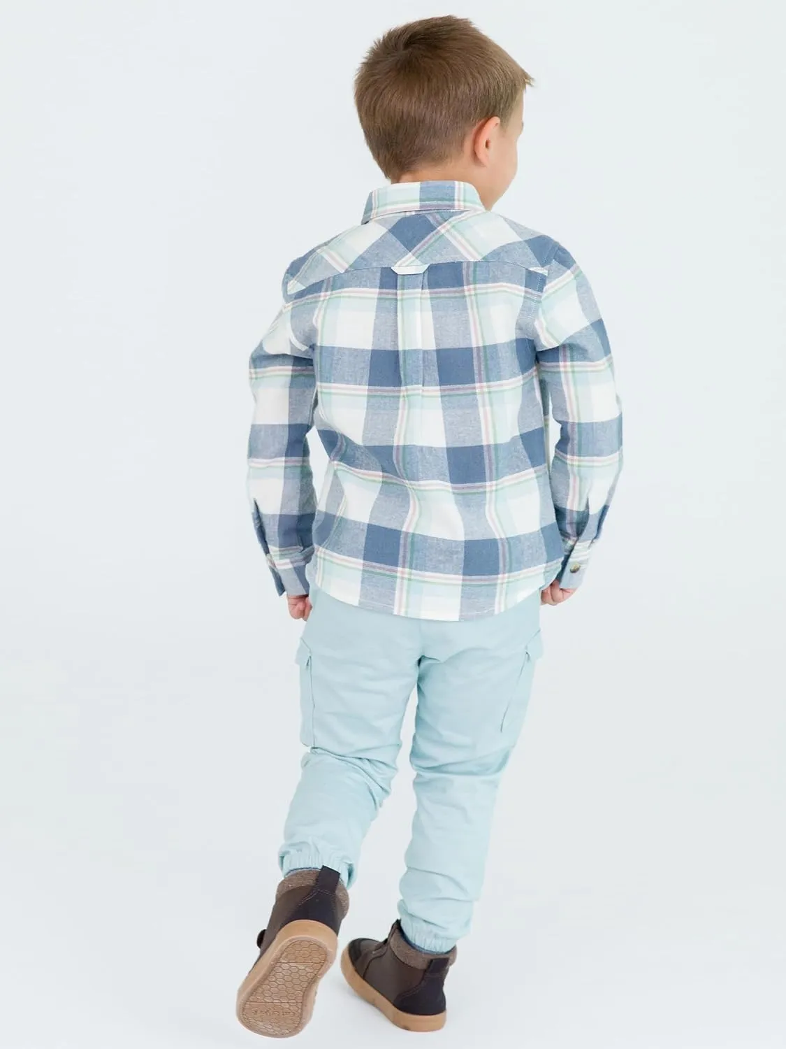 RUGGEDBUTTS® Baby/Toddler Boys Drawstring Joggers Tapered Ankle Pull-On Pants