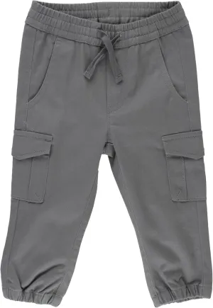 RUGGEDBUTTS® Baby/Toddler Boys Drawstring Joggers Tapered Ankle Pull-On Pants