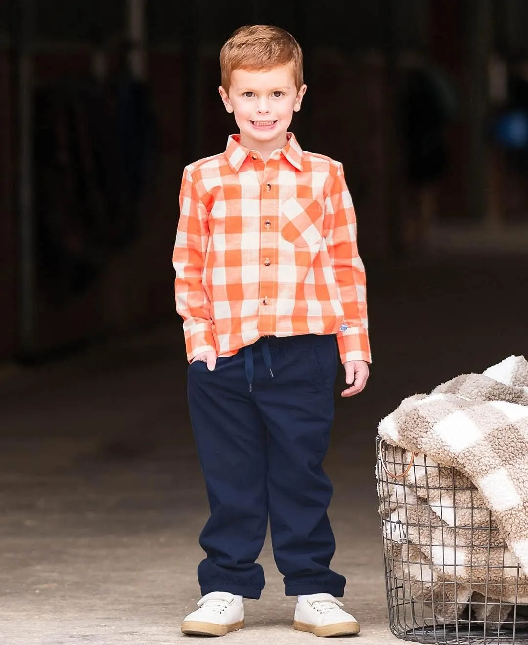 RUGGEDBUTTS® Baby/Toddler Boys Drawstring Joggers Tapered Ankle Pull-On Pants