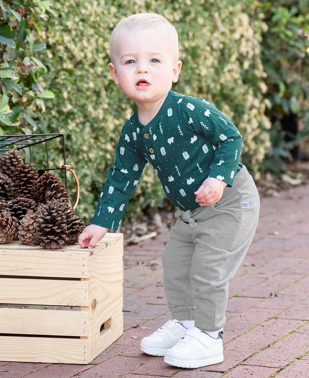 RUGGEDBUTTS® Baby/Toddler Boys Drawstring Joggers Tapered Ankle Pull-On Pants