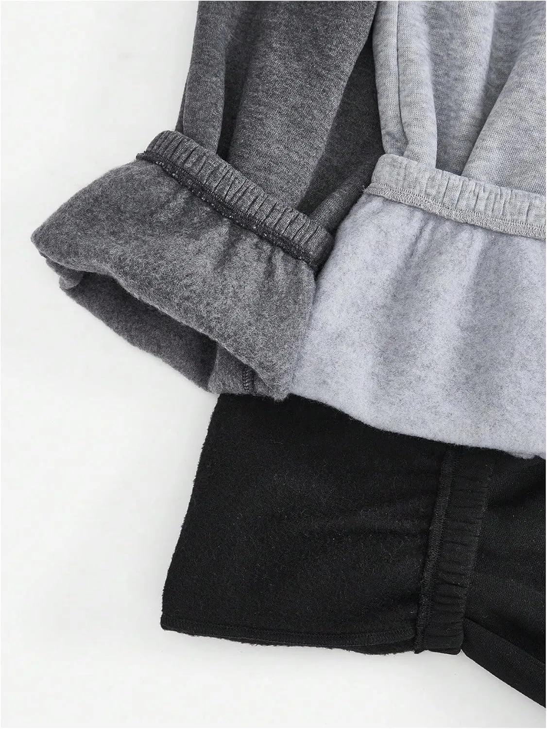 SOLY HUX Women's Athletic Sweatshirts 3 Packs Elastic Waist Joggers Workout Running Long Pants