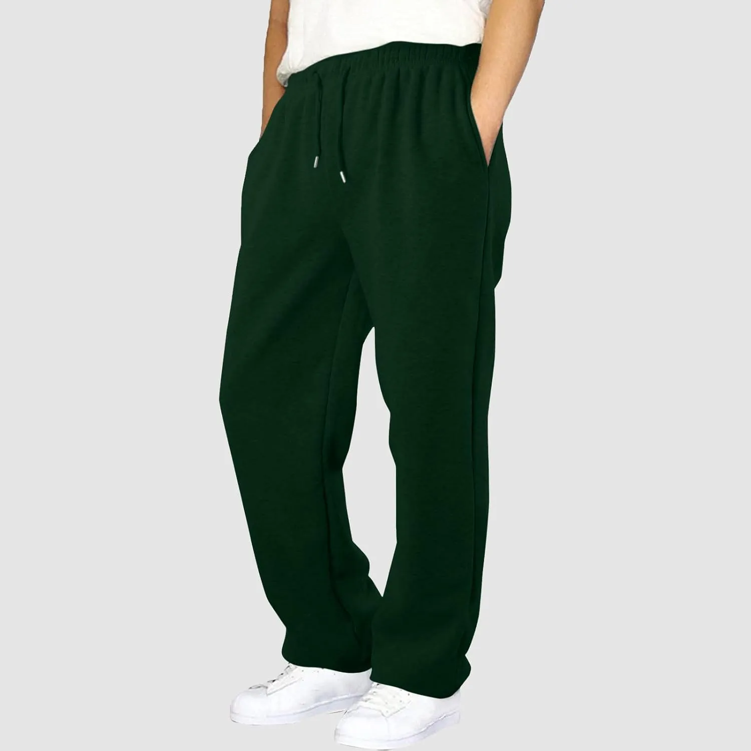 Sweatpants for Teen Boys 16-18 Mens Heavyweight Cargo Fleece Sweatpants Relaxed Fit Joggers with Pockets Sweat Pants