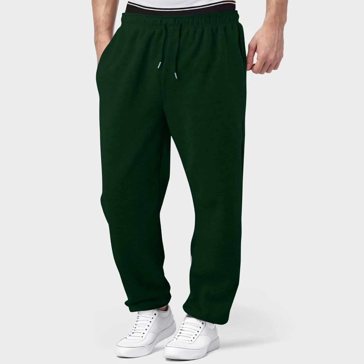 Sweatpants for Teen Boys 16-18 Mens Heavyweight Cargo Fleece Sweatpants Relaxed Fit Joggers with Pockets Sweat Pants