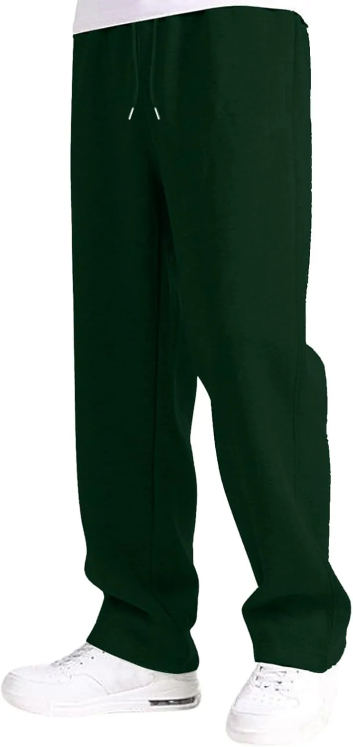 Sweatpants for Teen Boys 16-18 Mens Heavyweight Cargo Fleece Sweatpants Relaxed Fit Joggers with Pockets Sweat Pants