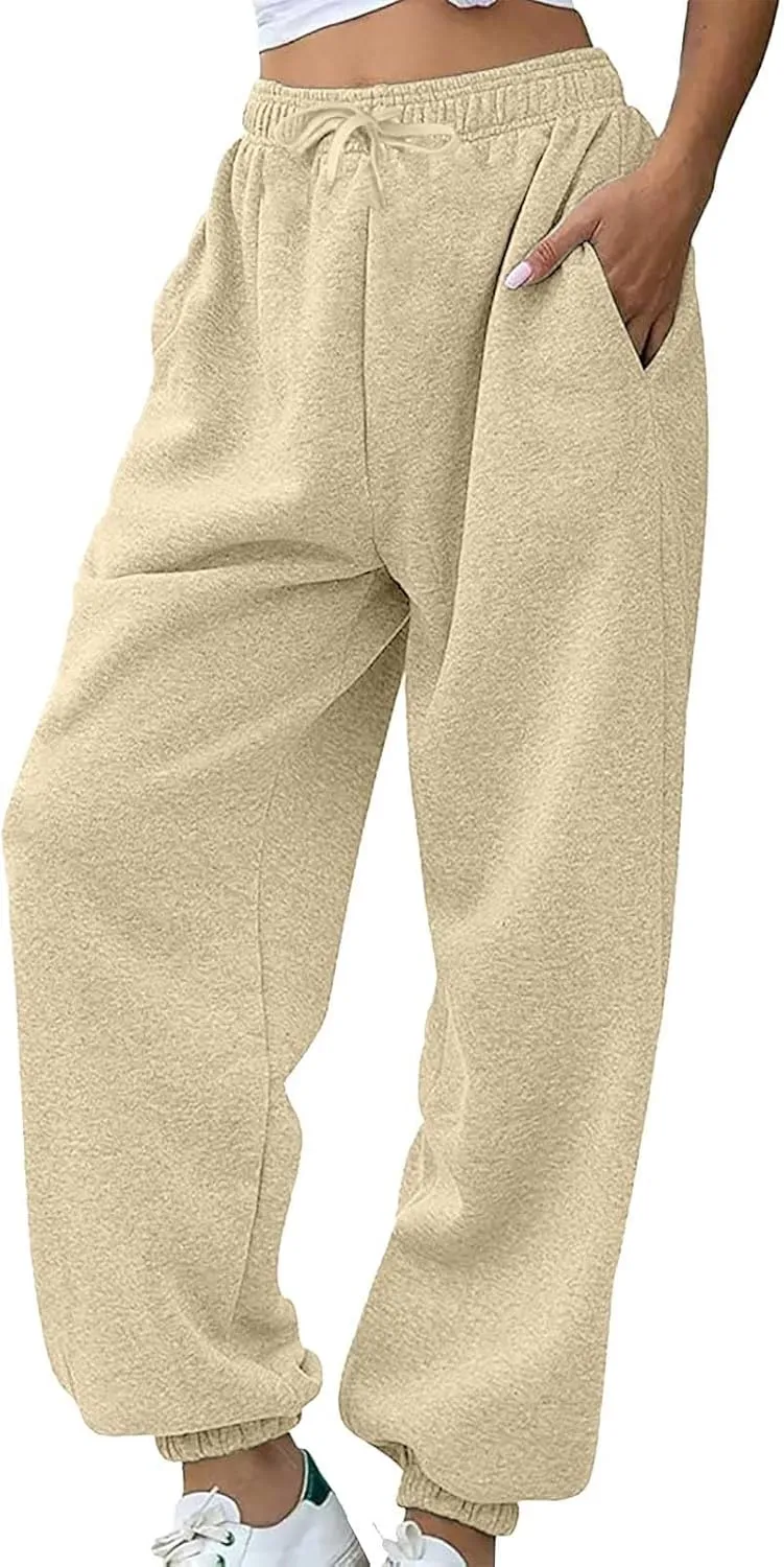 Sweatpants for Women Baggy Cinched Bottom Workout Drawstring Elastic Waist Joggers Pants Outdoor Sports Athletic Pant