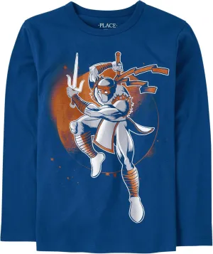 The Children's Place boys Assorted Everyday Long Sleeve Graphic T-shirts