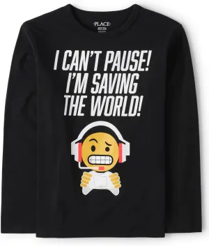 The Children's Place boys Assorted Everyday Long Sleeve Graphic T-shirts