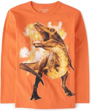 The Children's Place Boys' Dino Long Sleeve Graphic T-Shirts