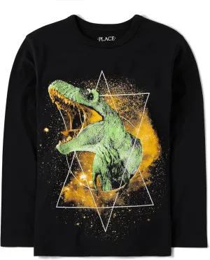 The Children's Place Boys' Dino Long Sleeve Graphic T-Shirts