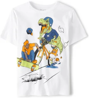 The Children's Place Boys' Dino Short Sleeve Graphic T-Shirts