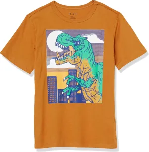 The Children's Place Boys' Dino Short Sleeve Graphic T-Shirts
