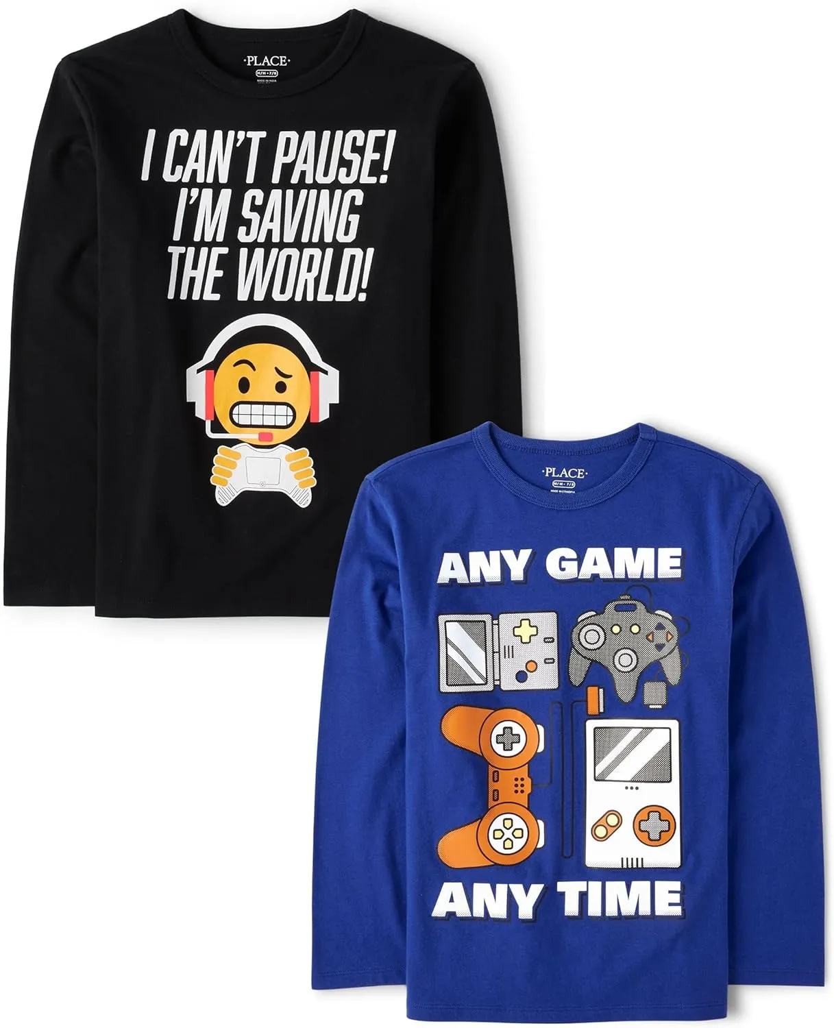 The Children's Place boys Gamer Long Sleeve Graphic T-shirts,multipacks