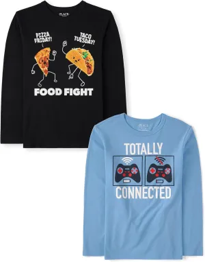 The Children's Place boys Gamer Long Sleeve Graphic T-shirts,multipacks