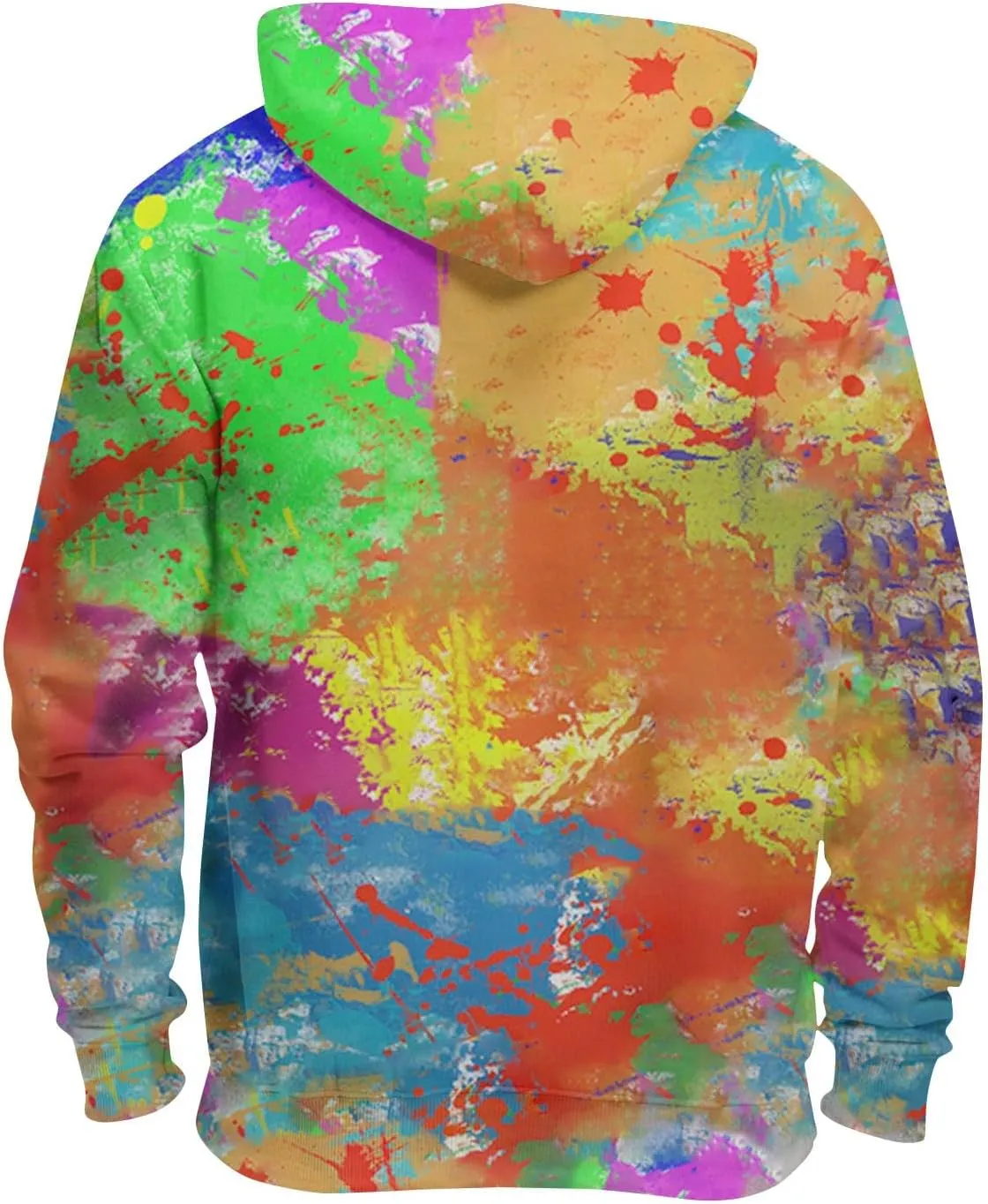 Tie Dye Hoodies For Men Novelty Hood Pullover Plus Size Printed Sweatshirts With Pocket Hoodies For Men Sweatshirt