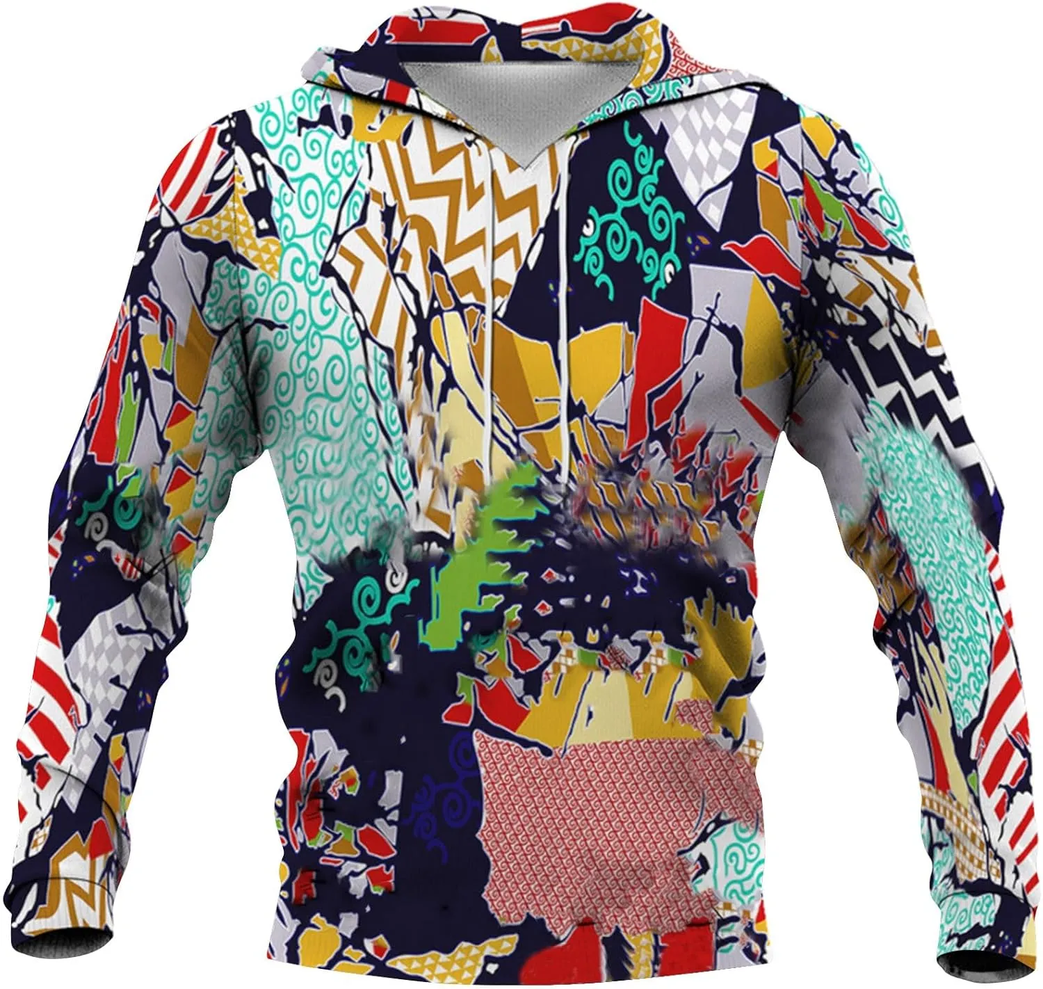 Tie Dye Hoodies For Men Novelty Hood Pullover Plus Size Printed Sweatshirts With Pocket Hoodies For Men Sweatshirt