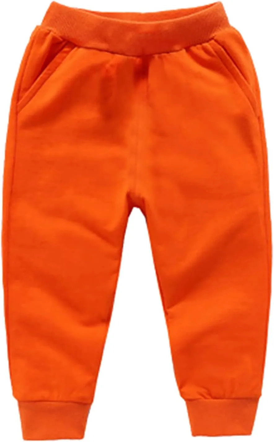 Toddler Boys Girls Jogger Sweatpants Baby Loose Fit Elastic Waist Casual Trousers Solid Color Relaxed Fit Joggers