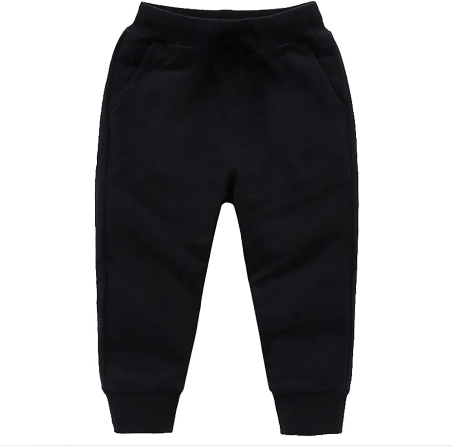 Toddler Boys Girls Jogger Sweatpants Baby Loose Fit Elastic Waist Casual Trousers Solid Color Relaxed Fit Joggers