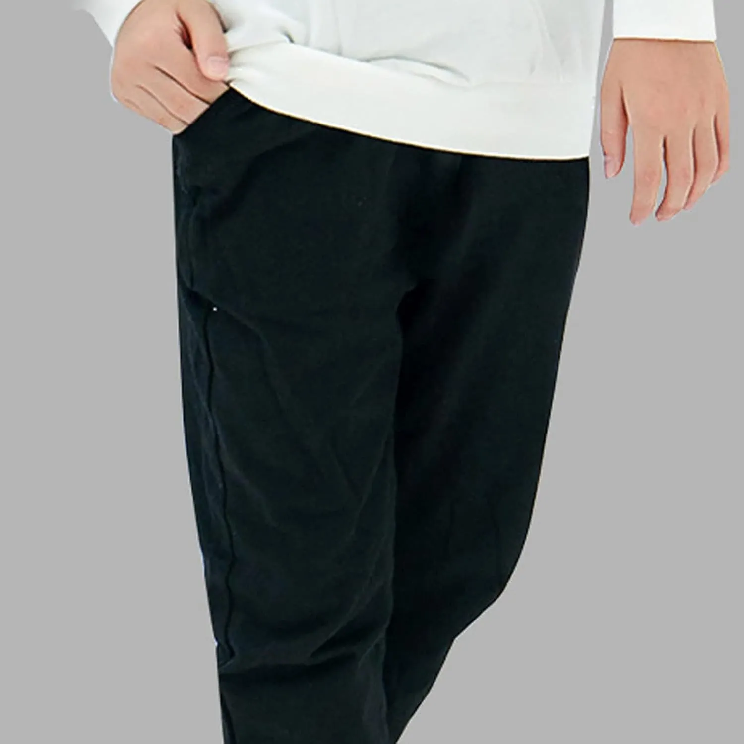 Toddler Boys Girls Jogger Sweatpants Baby Loose Fit Elastic Waist Casual Trousers Solid Color Relaxed Fit Joggers