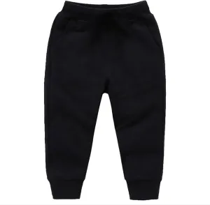 Toddler Boys Girls Jogger Sweatpants Baby Loose Fit Elastic Waist Casual Trousers Solid Color Relaxed Fit Joggers