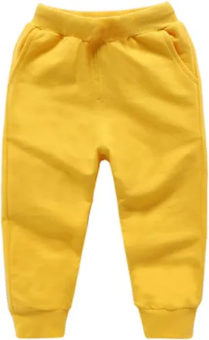Toddler Boys Girls Jogger Sweatpants Baby Loose Fit Elastic Waist Casual Trousers Solid Color Relaxed Fit Joggers