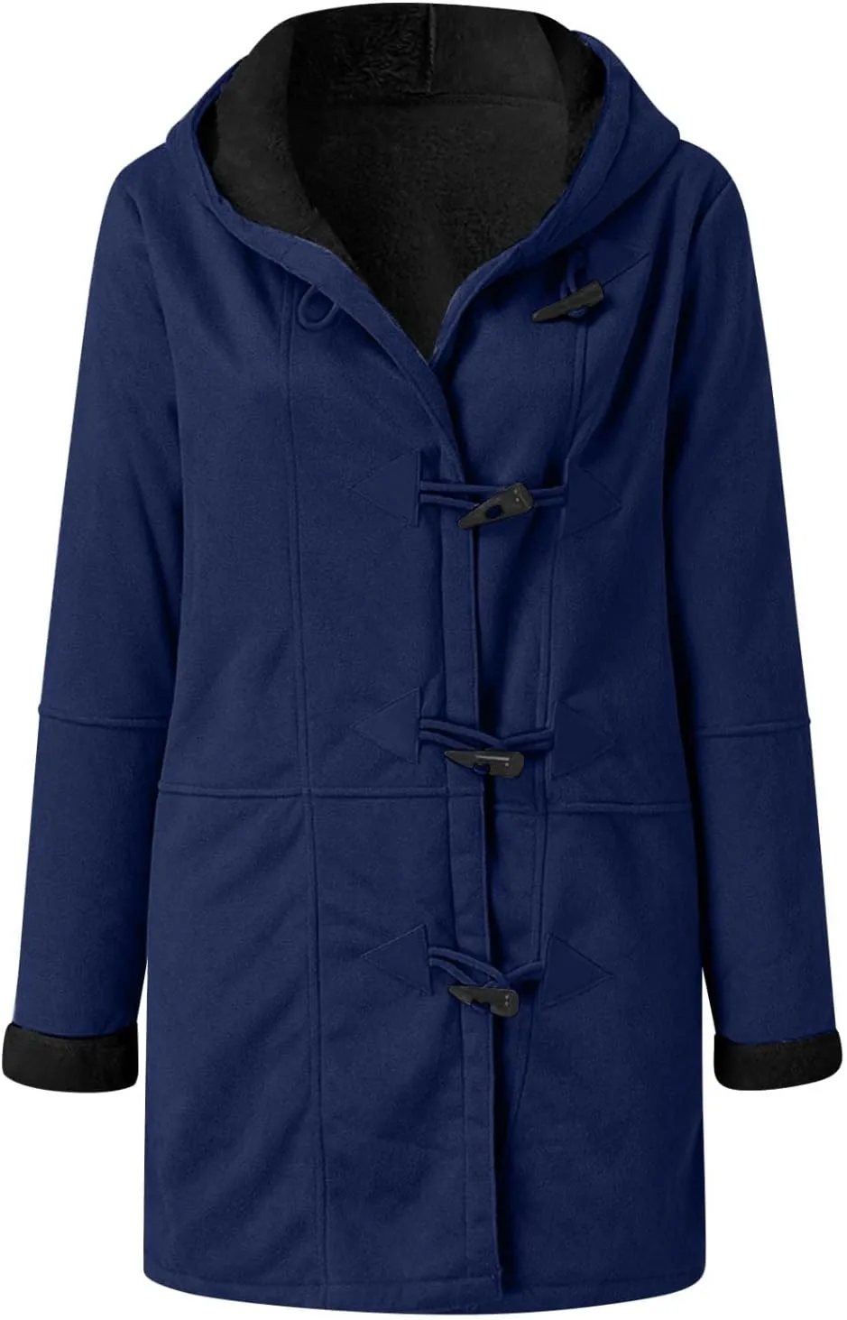 Winter Coats for Women 2024 Plus Size Fleece Lined Jackets Warm Button Down Fur Sherpa Lined Hooded Hoodies Outerwear