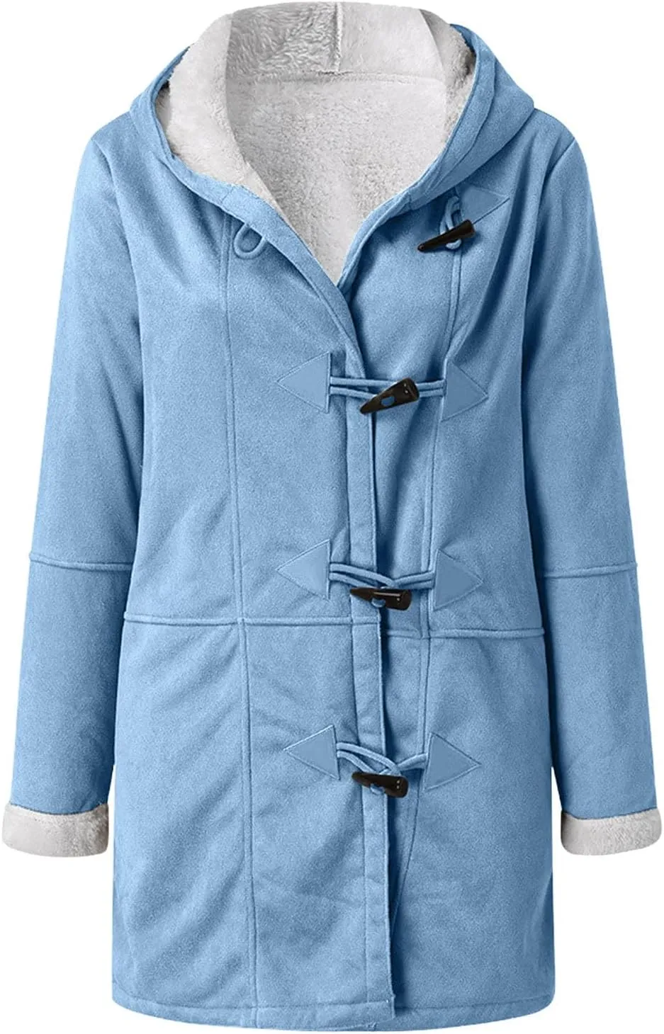 Winter Coats for Women 2024 Plus Size Fleece Lined Jackets Warm Button Down Fur Sherpa Lined Hooded Hoodies Outerwear