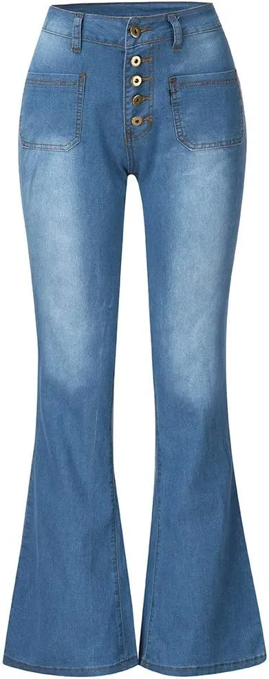 Woman Stretch Wide Straight Leg Jeans Trendy High Waisted Skinny Slim Fit Denim Pants 2025 Spring Fashion