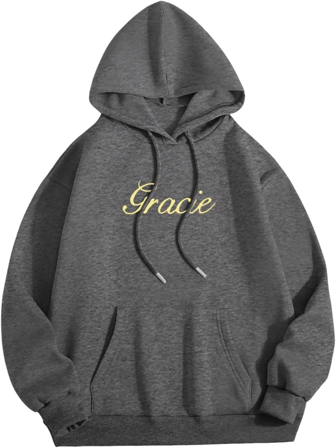 Women Hoodies Gracie I Love You I'm Sorry Letter Print Hoodie Pullover Long Sleeve Oversized Y2K Trendy Casual Shirts