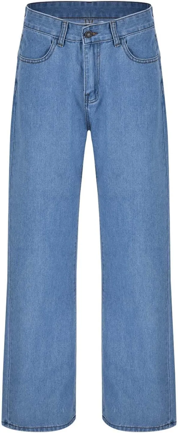 Women's Barrel Jeans High Waisted Casual Straight Leg Stretch Trendy Wide Leg Ankle Denim Pants Long Trousers 2024
