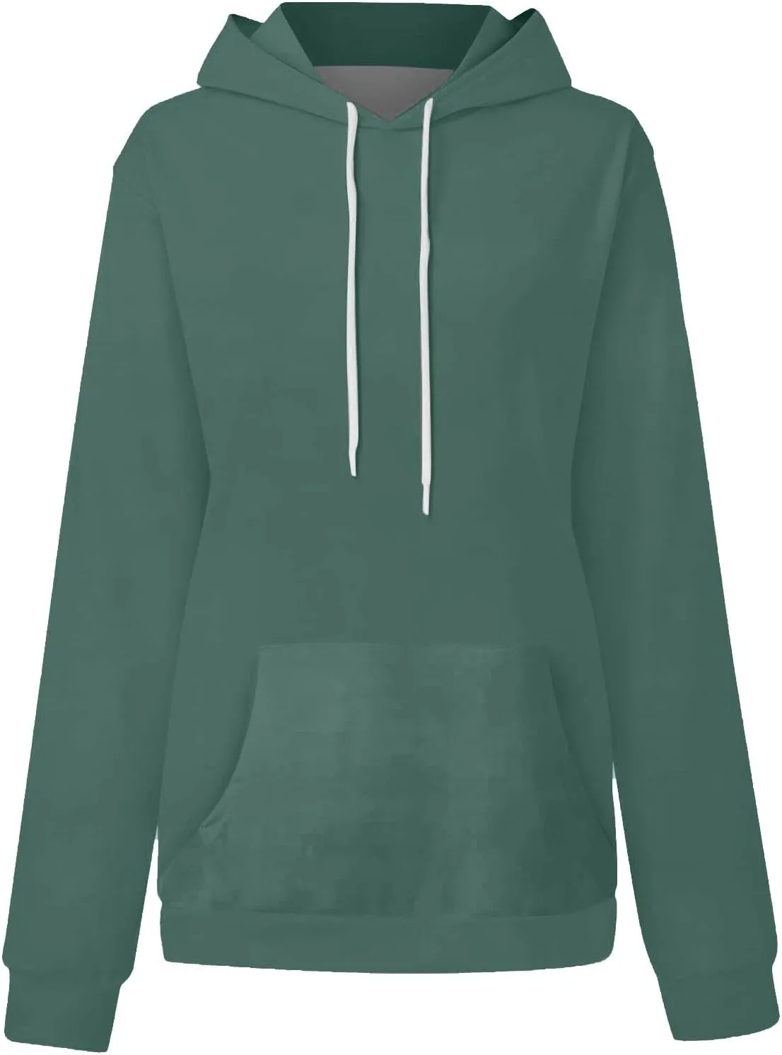 Women's Drawstring Hoodies Oversized Pullover Sweatshirts Pocket Casual Comfy Workout Preepy Track Shirts Fall Tops