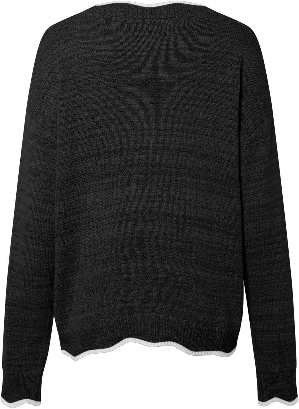 Women's Fashion V Neck Sweaters Cozy Fit Fleece Sweaters Plus Size Spring Sweater Elegant Chunky Pullover Tops
