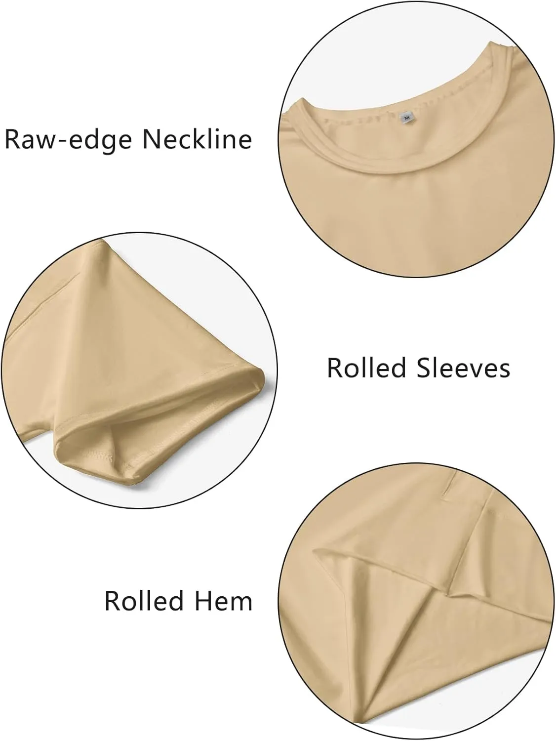 Women's Oversize Workout Crop Tops Casual Short Sleeve Drop Shoulder Boxy T-Shirts Roll Hem Basic Loose Yoga Running Tees