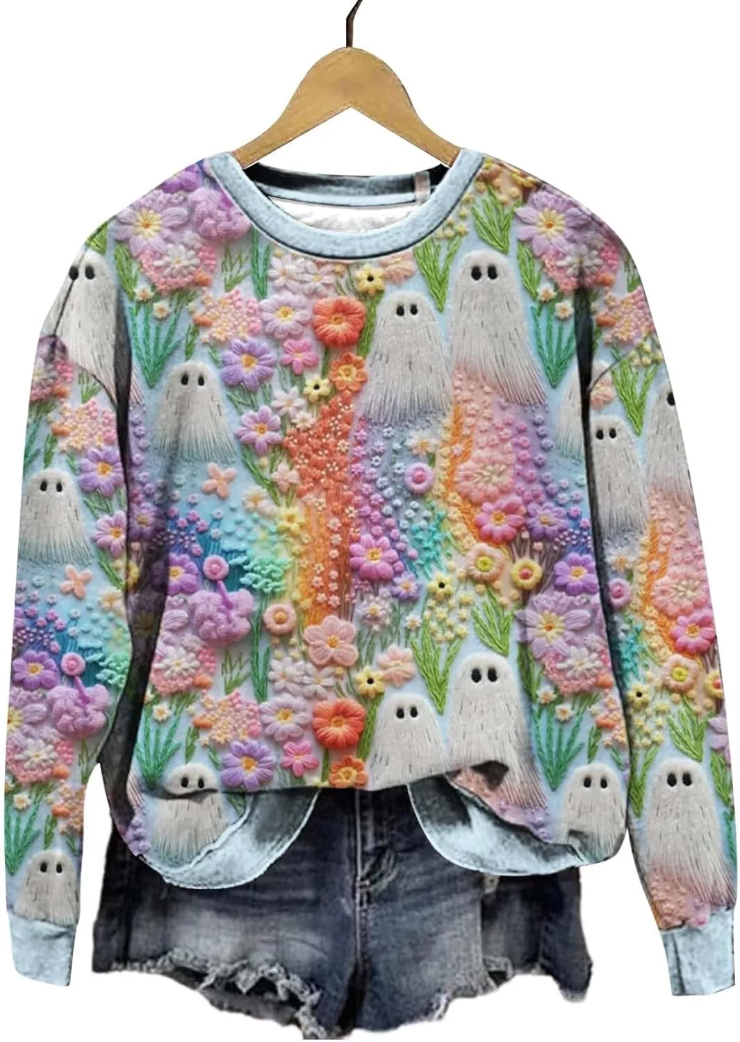 Womens Oversized Sweatshirts Hoodies Casual Blouses for Women Crewneck Loose Fit T Shirts Trendy Tunics Sweatshirts