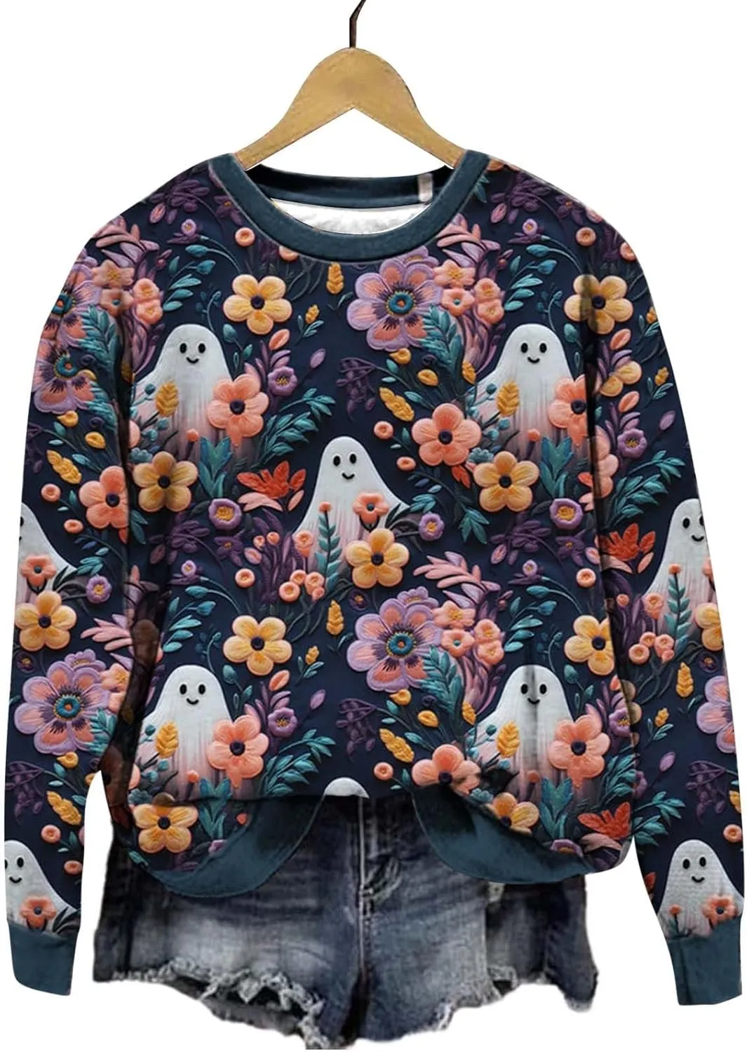 Womens Oversized Sweatshirts Hoodies Casual Blouses for Women Crewneck Loose Fit T Shirts Trendy Tunics Sweatshirts