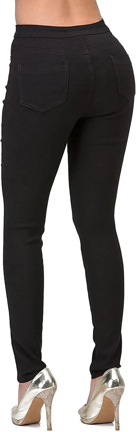 Women's Skinny Jeans Stretchy High Waisted Tummy Control Leggings Butt Lifting Denim Pants Slim Fit Casual Jean