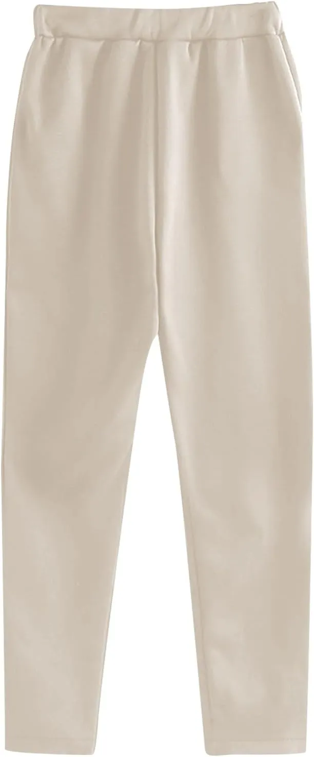 Womens Sweatpants Athletic Solid Pocket Warm Up Drawstring Joggers Running Classic Workout Comforty Pants
