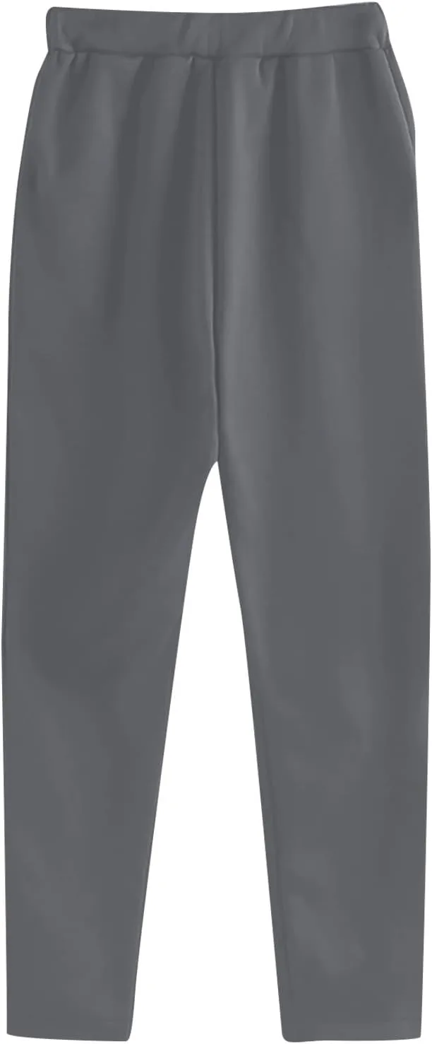 Womens Sweatpants Athletic Solid Pocket Warm Up Drawstring Joggers Running Classic Workout Comforty Pants