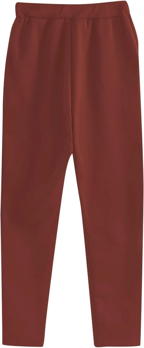 Womens Sweatpants Athletic Solid Pocket Warm Up Drawstring Joggers Running Classic Workout Comforty Pants