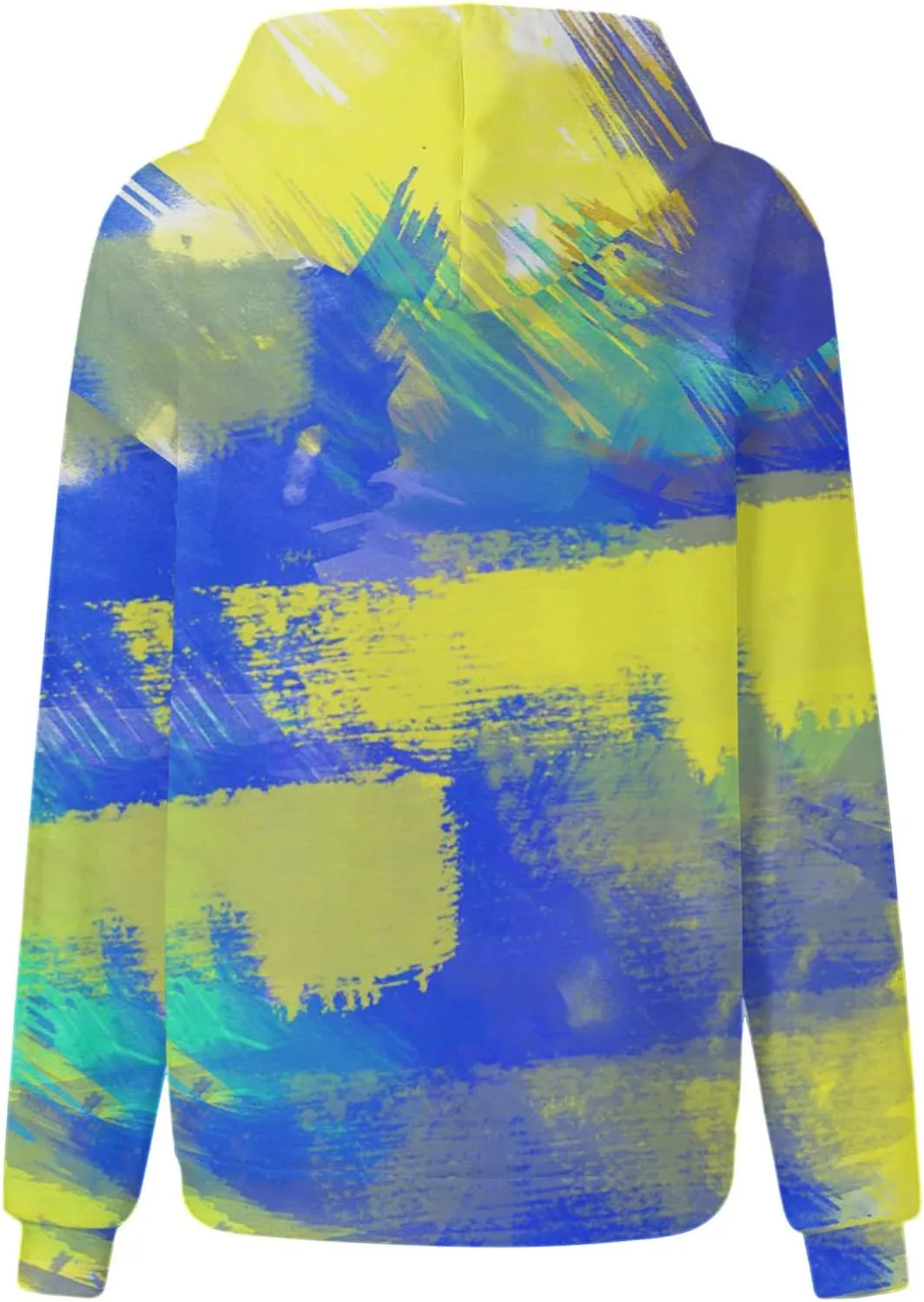 Womens Tie Dye Hoodies Oversized Fall Long Sleeve Hooded Sweatshirt Drawstring Pullover Tops with Pockets