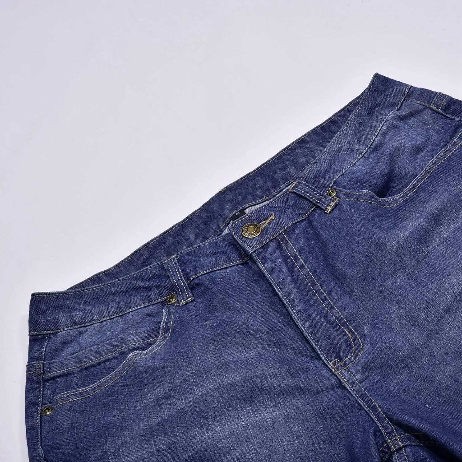 Women's Work Jeans - Trendy Stretchy Retro Wash Old High Waisted Pull On Jeggings Loose Straight Leg Cute Jeans