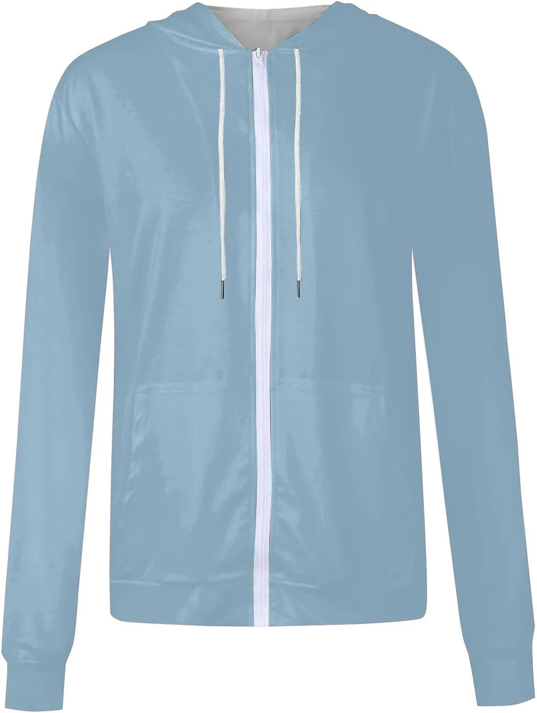 Womens Zip Up Hoodies Long Sleeve Drawstring Sweatshirt Oversized Zipper Hoodies Fleece Jacket with Pockets