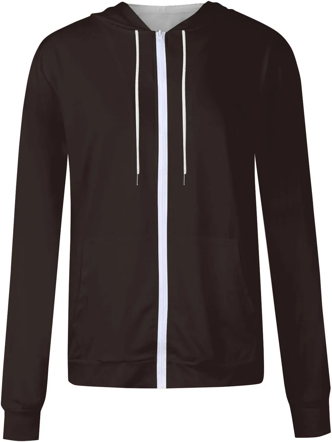 Womens Zip Up Hoodies Long Sleeve Drawstring Sweatshirt Oversized Zipper Hoodies Fleece Jacket with Pockets