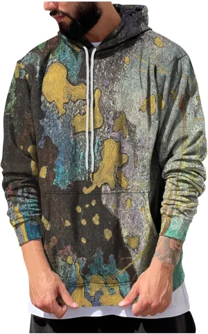 XIAXOGOOL Hoodies For Men Sweatshirt Tie Dye Hoodie Mens Novelty Hood Pullover Plus Size Printed Sweatshirts With Pocket