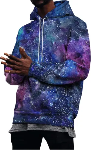 XIAXOGOOL Hoodies For Men Sweatshirt Tie Dye Hoodie Mens Novelty Hood Pullover Plus Size Printed Sweatshirts With Pocket