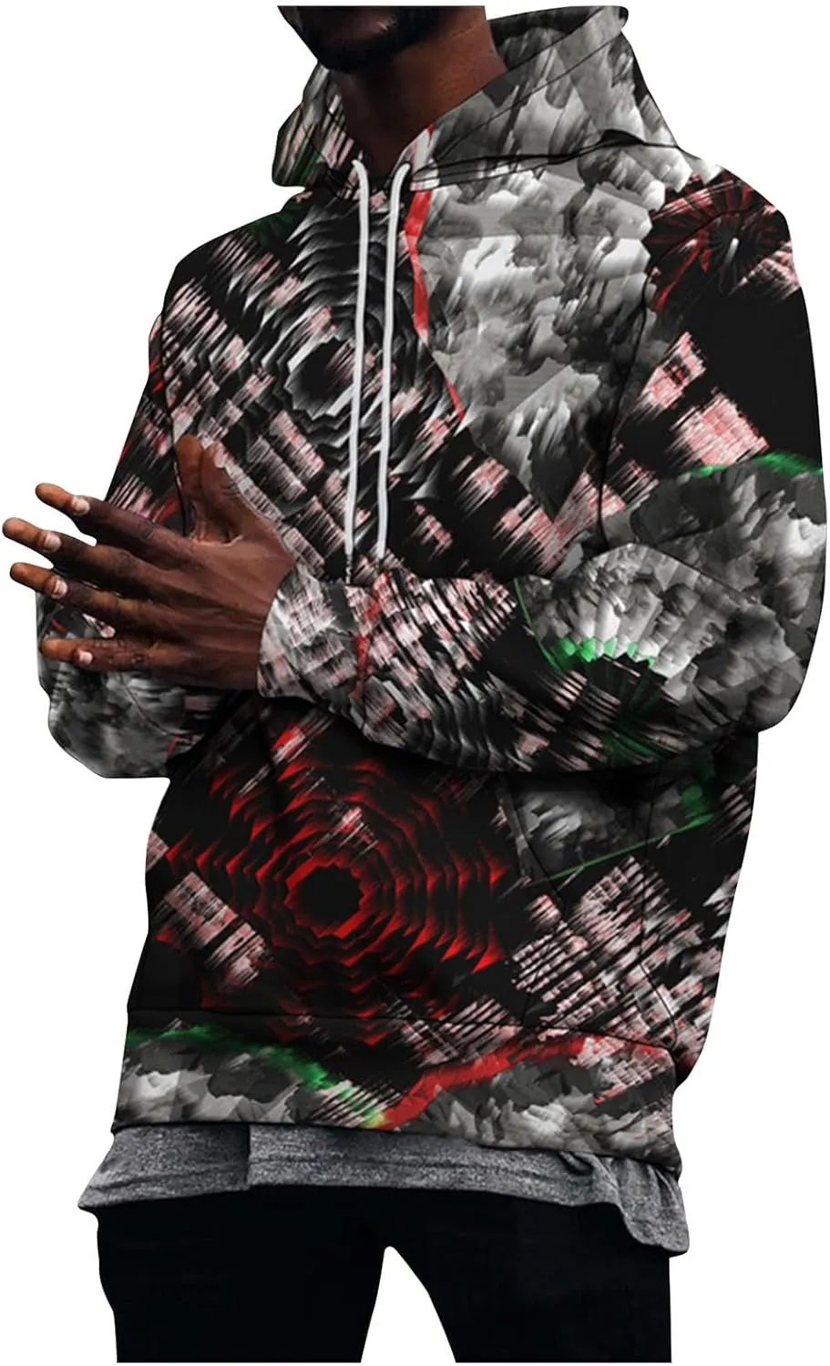 XIAXOGOOL Hoodies For Men Sweatshirt Tie Dye Hoodie Mens Novelty Hood Pullover Plus Size Printed Sweatshirts With Pocket