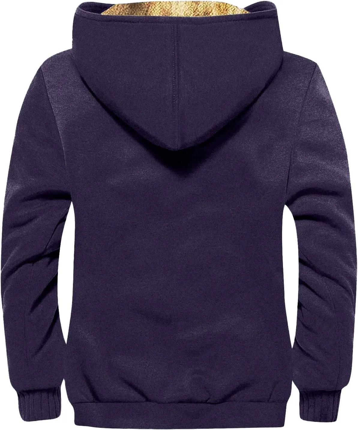 XIAXOGOOL Jackets For Men Oversized Thick Sherpa Lined Zipper Fleece Hoodie Sweatshirt Winter Warm Jacket Coat
