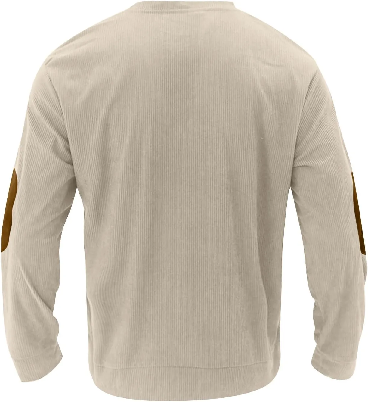 Ymosrh Men's Casual Crewneck Sweatshirts Long Sleeve Corduroy Pullover Tops Workout Sweaters Sports Sweat Shirts, S-3XL
