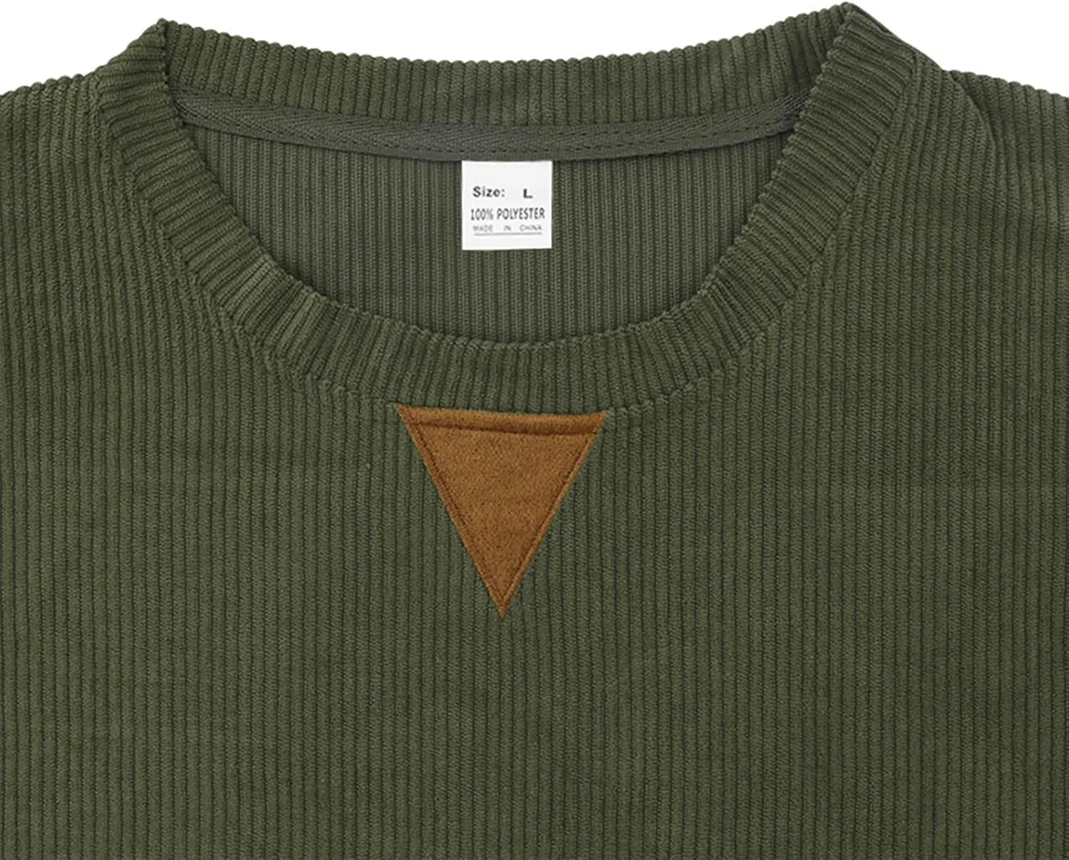Ymosrh Men's Casual Crewneck Sweatshirts Long Sleeve Corduroy Pullover Tops Workout Sweaters Sports Sweat Shirts, S-3XL
